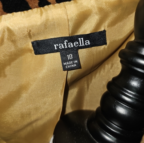 Rafaella Velvet Leopard Teddy Jacket, Size 10 - Picture 9 of 11